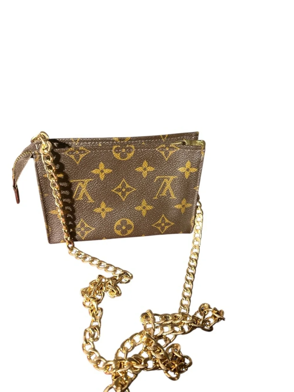 Auth Louis Vuitton Poche Toilette 15 Cosmetic Pouch Monogram